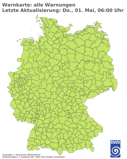 Überblick über die aktuelle Warnlage in Deutschland